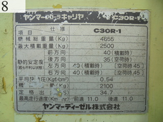 中古建設機械 中古 ヤンマーディーゼル YANMAR クローラ・キャリア クローラダンプ C30R-1
