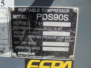 Used Construction Machine Used AIRMAN AIRMAN Compressor  PDS90S