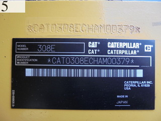 中古建設機械 中古 キャタピラー CAT 油圧ショベル・バックホー ０．２－０．３立米 308ECR