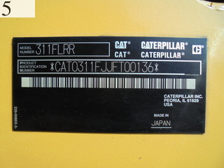 中古建設機械 中古 キャタピラー CAT 油圧ショベル・バックホー ０．４－０．５立米 311FLRR