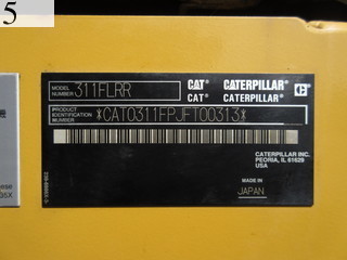 中古建設機械 中古 キャタピラー CAT 油圧ショベル・バックホー ０．４－０．５立米 311FLRR
