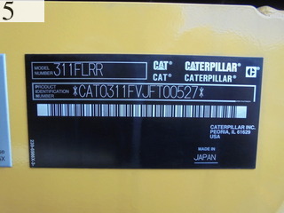 中古建設機械 中古 キャタピラー CAT 油圧ショベル・バックホー ０．４－０．５立米 311FLRR