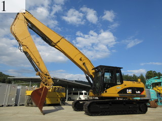 中古建設機械 中古 キャタピラー CAT 解体機 ロングフロント・ハイリフト 320DL
