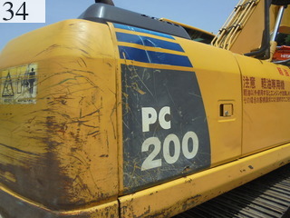 中古建設機械 中古 コマツ KOMATSU 油圧ショベル・バックホー ０．７－０．９立米 PC200-8