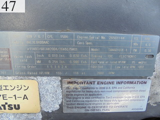 中古建設機械 中古 コマツ KOMATSU 油圧ショベル・バックホー ０．７－０．９立米 PC200-8