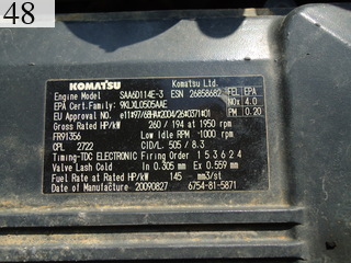 中古建設機械 中古 コマツ KOMATSU 油圧ショベル・バックホー １．０立米以上 PC350-8