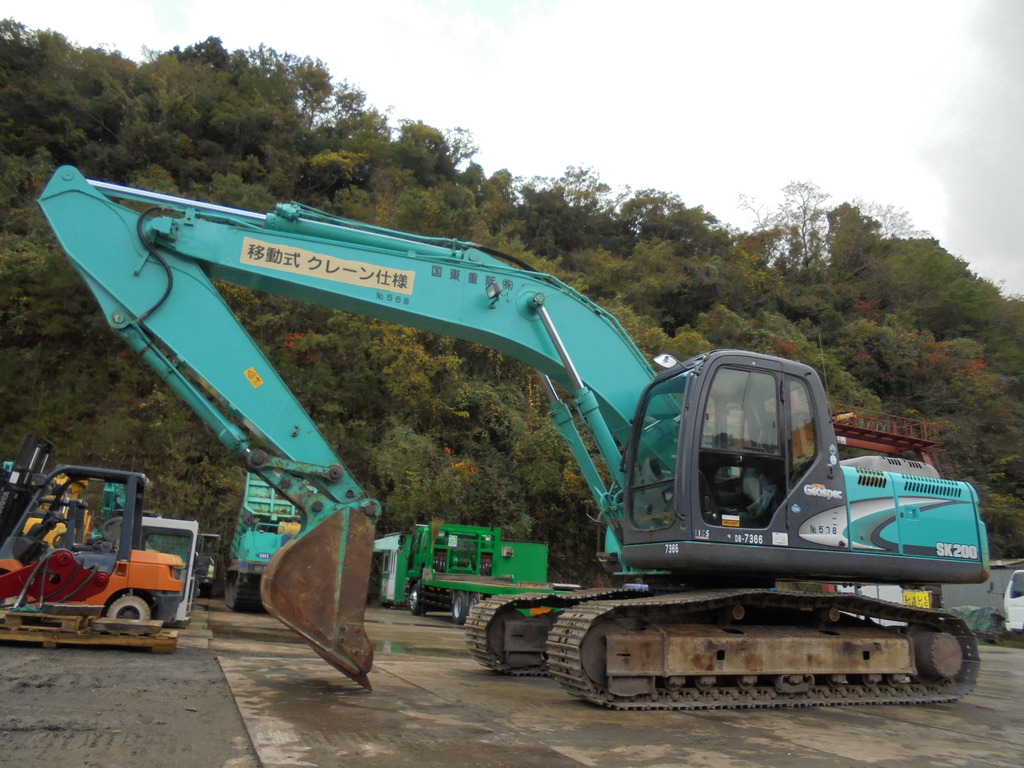 中古建設機械 中古 コベルコ建機 KOBELCO 油圧ショベル・バックホー ０．７－０．９立米 SK200-8
