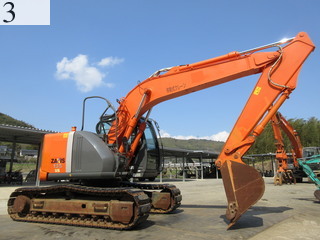 中古建設機械 中古 日立建機 HITACHI 油圧ショベル・バックホー ０．４－０．５立米 ZX135US-3