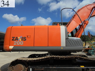 中古建設機械 中古 日立建機 HITACHI 油圧ショベル・バックホー ０．７－０．９立米 ZX200-3