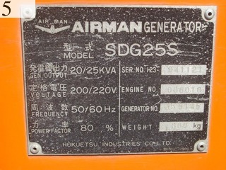 Used Construction Machine Used AIRMAN AIRMAN Generator  SDG25S