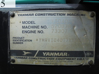 中古建設機械 中古 ヤンマーディーゼル YANMAR 油圧ショベル・バックホー ０．２－０．３立米 VIO40-5