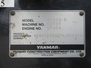 中古建設機械 中古 ヤンマーディーゼル YANMAR 油圧ショベル・バックホー ０．１立米以下 ViO30-6