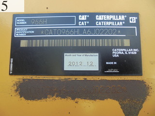 Used Construction Machine Used CAT CAT Wheel Loader bigger than 1.0m3 966H