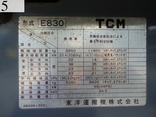 Used Construction Machine Used TCM TCM Wheel Loader bigger than 1.0m3 E830