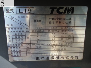 Used Construction Machine Used TCM TCM Wheel Loader bigger than 1.0m3 L19