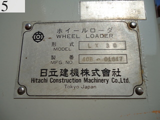 Used Construction Machine Used HITACHI HITACHI Wheel Loader smaller than 1.0m3 LX30