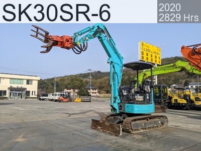 Used Construction Machine Used KOBELCO Excavator ~0.1m3 SK30SR-6 #55790, 2020Year 2829Hours