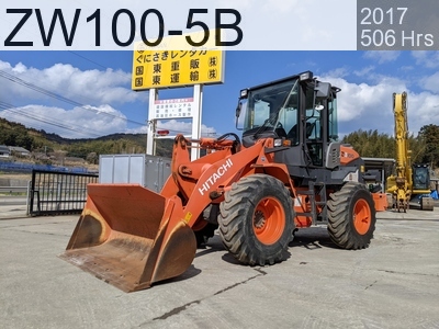Used Construction Machine Used HITACHI Wheel Loader bigger than 1.0m3 ZW100-5B #12201, 2017Year 506Hours