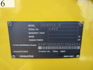 中古建設機械 中古 コマツ KOMATSU モーターグレーダー アーティキュレート式 GD405A-3