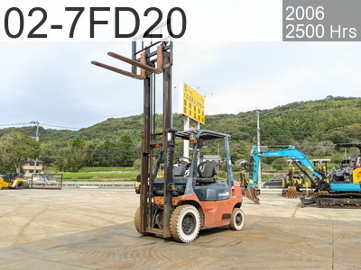 Used Construction Machine Used TOYOTA Forklift Diesel engine 02-7FD20 #7FD25-43311, 2006Year 2500Hours