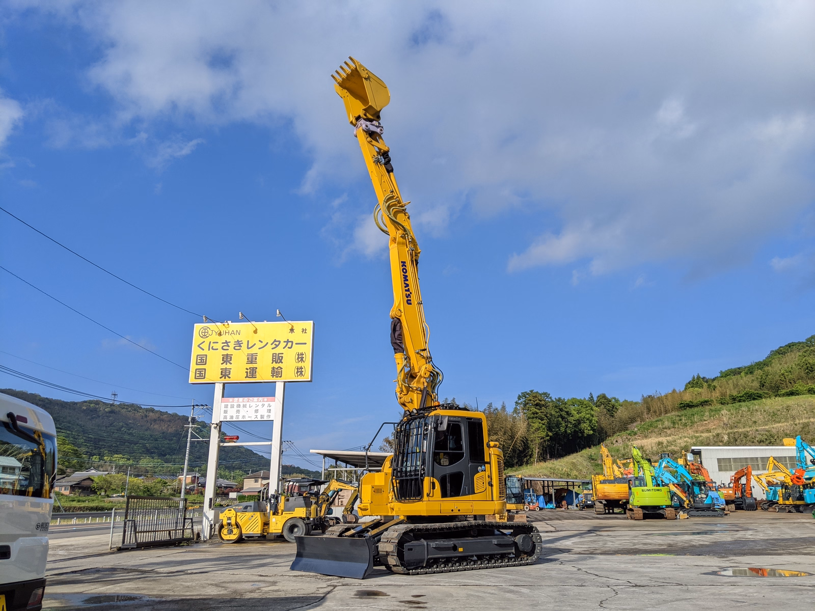 中古建設機械 中古 コマツ 解体機 ロングフロント・ハイリフト PC138US-11 写真