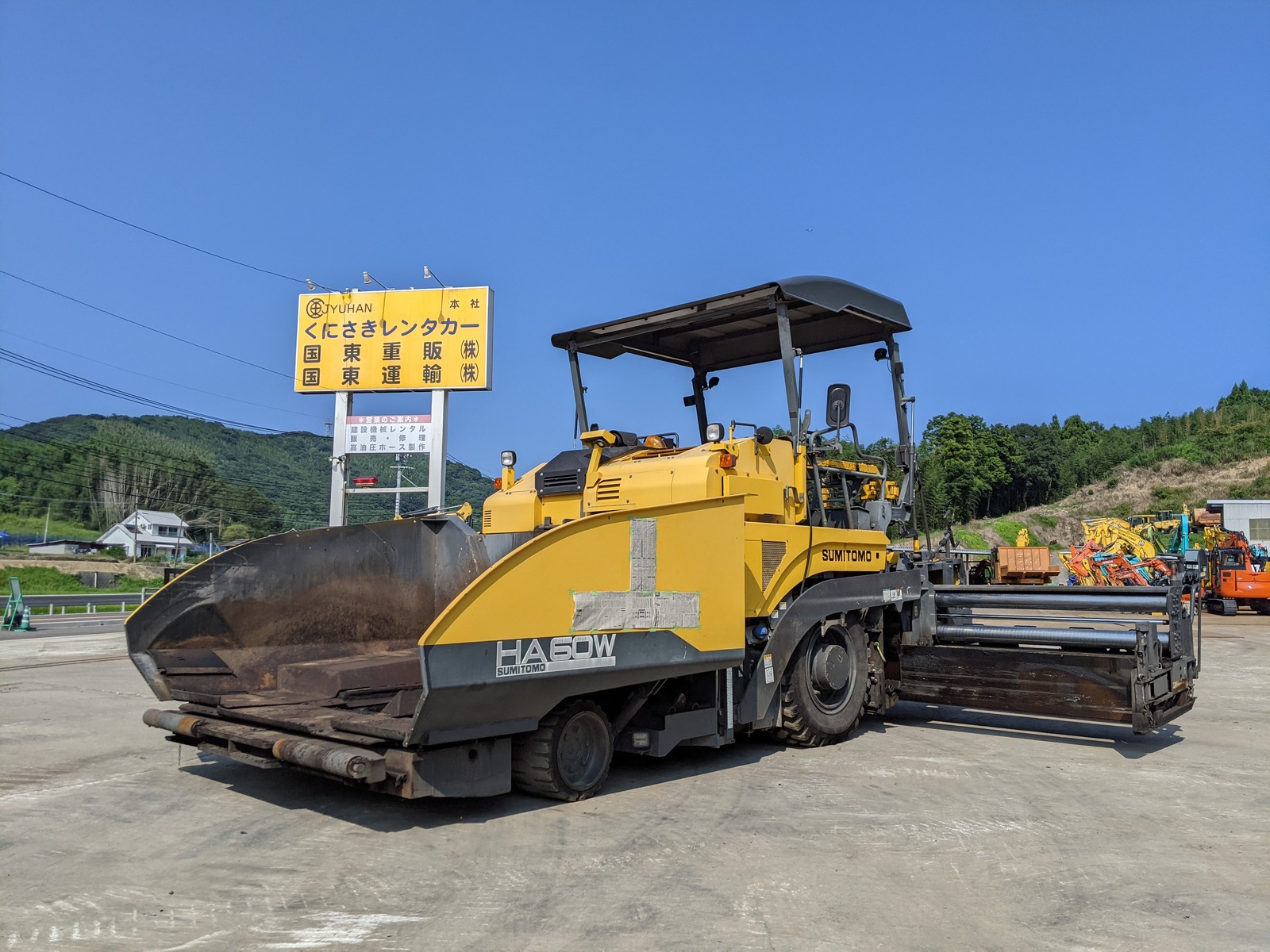 中古建設機械 中古 住友建機 SUMITOMO アスファルトフィニッシャ ホイールタイプ HA60W-10