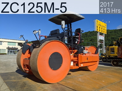 Used Construction Machine Used HITACHI Roller Macadam rollers ZC125M-5 #50156, 2017Year 413Hours