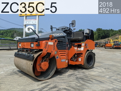 Used Construction Machine Used HITACHI Roller Vibration rollers for paving ZC35C-5 #50523, 2018Year 492Hours