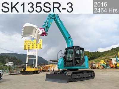 Used Construction Machine Used KOBELCO Forestry excavators Feller Buncher Zaurus Robo SK135SR-3 #YY07-28737, 2016Year 2464Hours