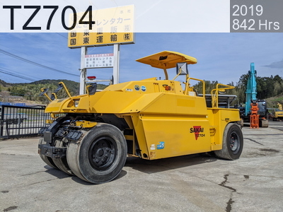 Used Construction Machine Used SAKAI Roller Tire rollers TZ704 #50593, 2019Year 842Hours