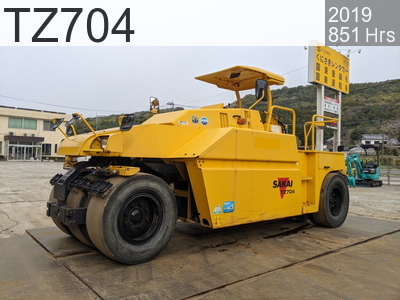 Used Construction Machine Used SAKAI Roller Tire rollers TZ704 #50599, 2019Year 851Hours