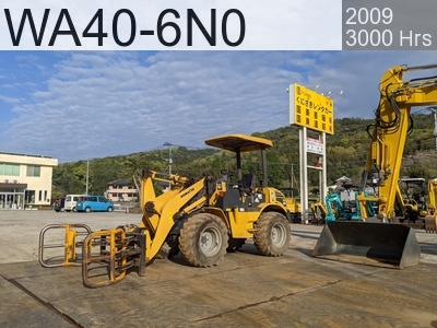 Used Construction Machine Used KOMATSU Wheel Loader smaller than 1.0m3 WA40-6N0 #60558, 2009Year 3000Hours