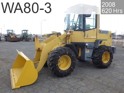 Used Construction Machine Used KOMATSU Wheel Loader smaller than 1.0m3 WA80-3 #13434, 2008Year 620Hours