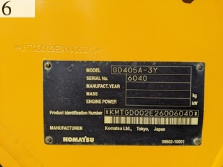 Used Construction Machine Used KOMATSU KOMATSU Grader Articulated frame GD405A-3Y